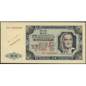 20 Gold, 1.07.1948; OO-Serie, Nummerierung 0000000, zus...