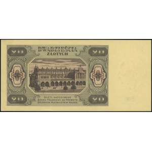 20 zloty, 1.07.1948; HM series, numbering 9702279, paper....