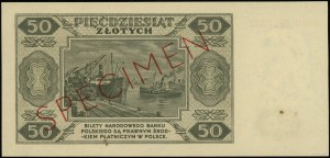50 zloty, 1.07.1948; serie OO, numerazione 0000000, add...