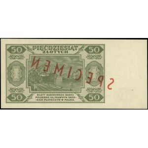50 oro, 1.07.1948; serie A 1234567 / 8901234, rosso...