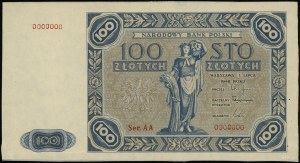 100 Gold, 1.07.1948 (Entwurf vom 15.05.1947); Serie A....