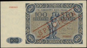 100 Gold, 1.07.1948 (Entwurf vom 15.05.1947); Serie A....