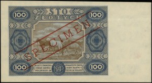 100 zloty, 1.07.1948 (draft dated 15.05.1947); series A....