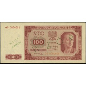 100 zloty, 1.07.1948; OO series, numbering 0000000, to...