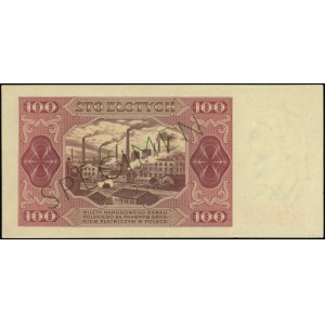 100 Zloty, 1.07.1948; Serie OO, Nummerierung 0000000, bis...