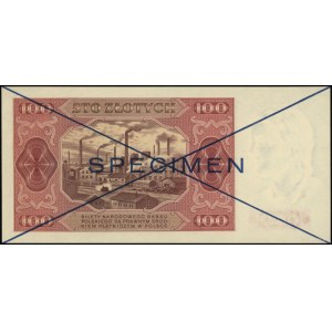 100 zloty, 1.07.1948; D series, numbering 123456 / 789....