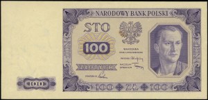 100 Zloty, 1.07.1948; ohne Serie und Nummerierung....