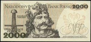 2.000 złotych, 1.05.1977; rzadka początkowa seria A, nu...