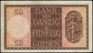 50 guldenů, 5.02.1937; série H, číslování 012700; Jabl...