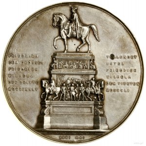 Médaille commémorant l'inauguration de la statue équestre de Frederick...