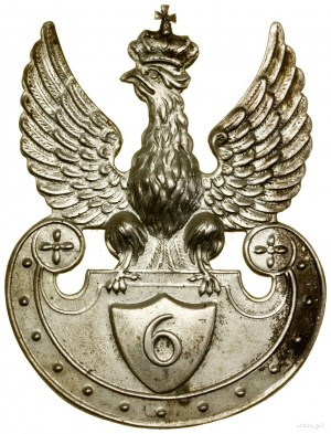 Eagle to cap, 1917, Kraków; Eagle with the number 6 on the shield....