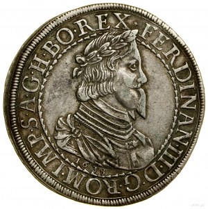 Thaler, 1638, Graz ; Av : Buste de l'empereur portant une couronne de laurier....