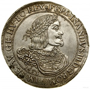 Thaler, 1653, Viedeň; Av: Busta panovníka vo vavrínovom venci....