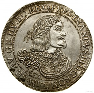 Thaler, 1653, Vienne ; Av : Buste du souverain dans une couronne de laurier....