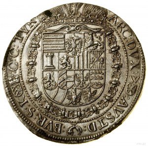 Thaler, 1653, Vienna; Av: busto del sovrano con corona di alloro....