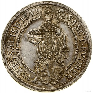 Thaler, 1641, Salzburg; Av: Madonna and Child, poni...