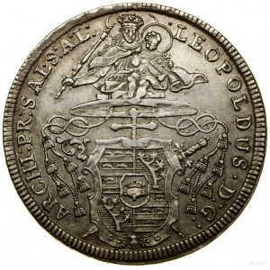 Thaler, 1728, Salzbourg ; Av : chapeau avec crochets, sous ....