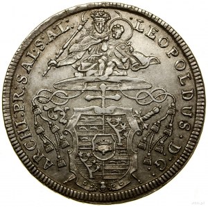 Thaler, 1728, Salzburg; Av: klobúk so zátvorkami, pod....