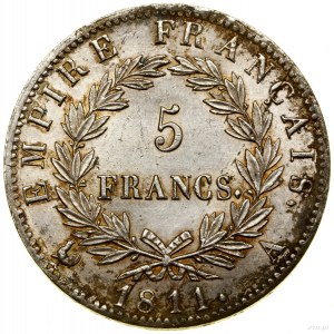 5 francs, 1811 A, Paris; Davenport 85, Gadoury 584; sr....