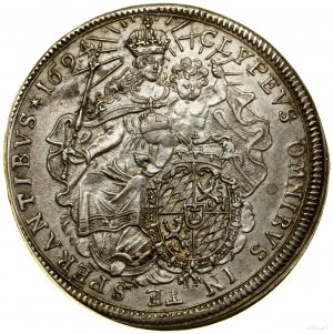 Thaler 1694, Mnichov; Av: poprsí vévody vpravo, M...