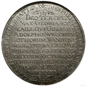 Thaler, 1632, Erfurt ; variété avec DEXTERA TUA sur l'avers ; ...