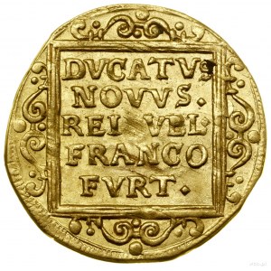 Ducat, 1638, Frankfurt; Av: Ve zdobeném čtverci, v p...