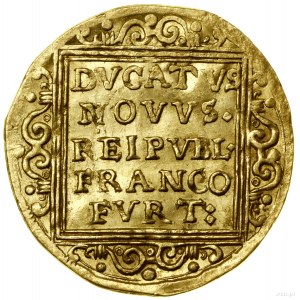 Ducat, 1639, Frankfurt; Av: V zdobenom štvorci, v p...