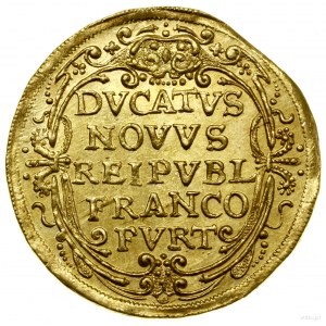 Ducat, 1646, Frankfurt; Av: In decorative border, in five...