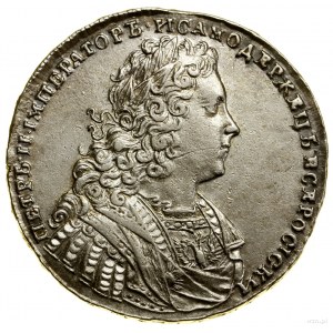 Rubl, 1728, Kadaševský dvůr (Moskva); na panovníkově hrudi.....