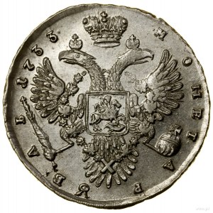 Rubel, 1733, Kadashevsky Dvor (Moskau); Büste des Herrschers von...