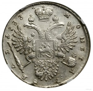 Rouble, 1733, Kadashevsky Dvor (Moscou) ; buste du souverain de...