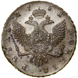 Ruble, 1752 СПБ ЯI, Petrohrad; Bitkin 269, Diakov 2.26....