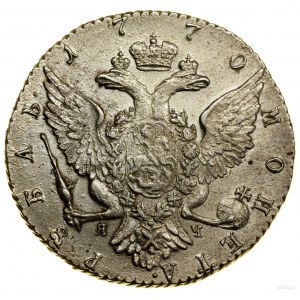 Rubl, 1770 СПБ ЯЧ, Petrohrad; na odřezku rukávu lite....