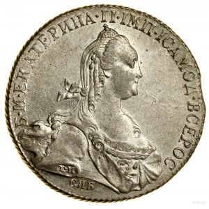 Rublo, 1774 СПБ ФЛ, San Pietroburgo; sulla manica tagliata lite....
