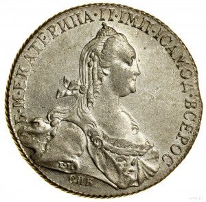 Ruble, 1774 СПБ ФЛ, St. Petersburg; on the sleeve cut-off lite....