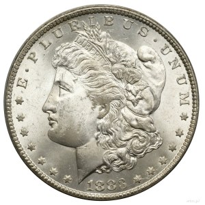 Dollar, 1883 CC, Carson City; Morgan type; hp 110; beautiful...