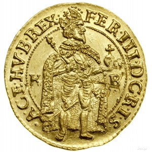 Ducat, 1655 KB, Kremnica; Av: Figure of king standing in ...