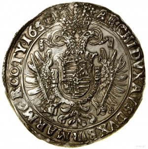 Thaler, 1650 KB, Kremnica; Av: Bust of ruler in wreath....