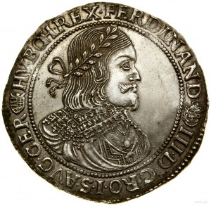 Thaler, 1651 KB, Kremnica ; Av : Buste du souverain dans une couronne....