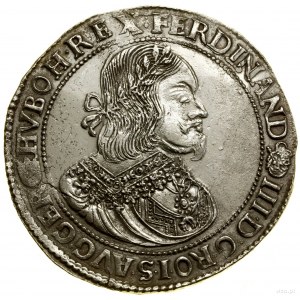 Thaler, 1653 KB, Kremnica ; Av : Buste du souverain dans une couronne....