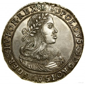 Thaler, 1660 KB, Kremnica ; Av : Buste du souverain dans une couronne de...