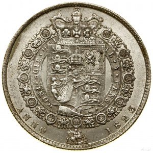 1/2 koruny, 1823, Londýn; KM 688, S. 3808; striebro, 14.1....