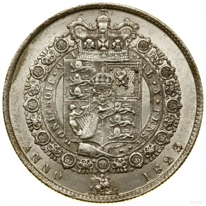 1/2 koruny, 1823, Londýn; KM 688, S. 3808; stříbro, 14.1....