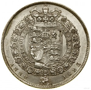 1/2 korony, 1823, Londyn; KM 688, S. 3808; srebro, 14.1...