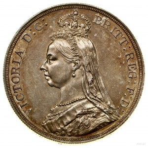 Crown, 1888, Londýn; vydáno k 50. výročí vlády; KM ...
