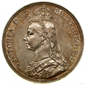 Koruna, 1888, Londýn; vydané k 50. výročiu vlády; KM ...