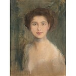 Teodor Axentowicz (1859 Braszów/Rumunia - 1938 Kraków) - Studium portretowe - Pani Boczarowa