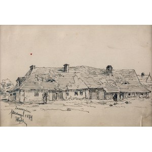 Tadeusz Rybkowski (1848 Kielce – 1926 Lwów) - Wiejska chata, 1879 r.