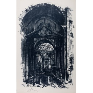 Antoni Suchanek (1901 Rzeszów - 1982 Gdynia) - Kościół św. Jacka, Kaplica Kotowskich z teki Ruiny Starej Warszawy z 1945 r.