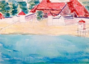 Władysław Brzosko (1912 Czyta/Syberia-2011 Arizona) - Łazienki południowe. Sopot